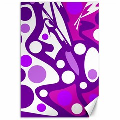 Purple And White Decor Canvas 20  X 30   by Valentinaart