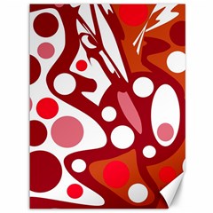 Red And White Decor Canvas 36  X 48   by Valentinaart