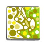 Green and yellow decor Memory Card Reader (Square) Front