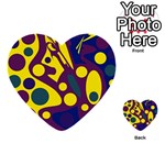 Deep blue and yellow decor Multi-purpose Cards (Heart)  Back 53