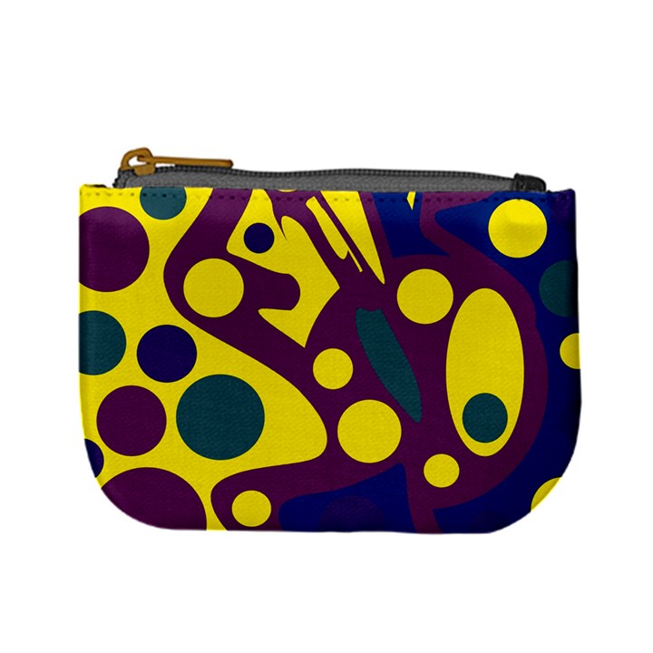 Deep blue and yellow decor Mini Coin Purses