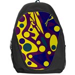Deep blue and yellow decor Backpack Bag Front