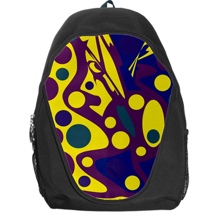 Deep blue and yellow decor Backpack Bag