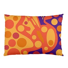 Orange And Blue Decor Pillow Case by Valentinaart