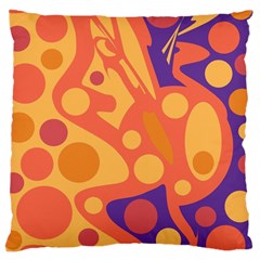 Orange And Blue Decor Large Cushion Case (two Sides) by Valentinaart