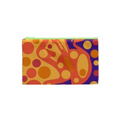 Orange And Blue Decor Cosmetic Bag (xs) by Valentinaart