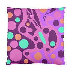 Purple And Green Decor Standard Cushion Case (one Side) by Valentinaart