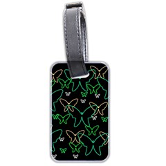 Green Butterflies Luggage Tags (two Sides) by Valentinaart