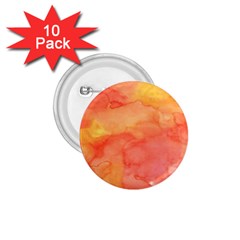 Watercolor Yellow Fall Autumn Real Paint Texture Artists 1 75  Buttons (10 Pack)