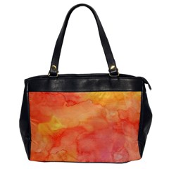 Watercolor Yellow Fall Autumn Real Paint Texture Artists Office Handbags by CraftyLittleNodes