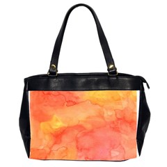 Watercolor Yellow Fall Autumn Real Paint Texture Artists Office Handbags (2 Sides) 