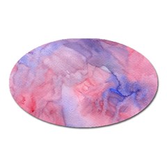 Galaxy Cotton Candy Pink And Blue Watercolor  Oval Magnet