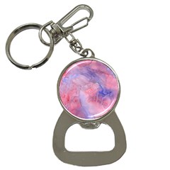 Galaxy Cotton Candy Pink And Blue Watercolor  Bottle Opener Key Chains