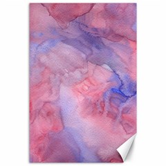 Galaxy Cotton Candy Pink And Blue Watercolor  Canvas 24  X 36  by CraftyLittleNodes