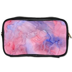 Galaxy Cotton Candy Pink And Blue Watercolor  Toiletries Bags by CraftyLittleNodes