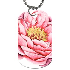 Large Flower Floral Pink Girly Graphic Dog Tag (one Side) by CraftyLittleNodes