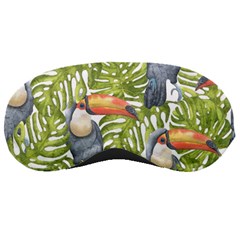 Tropical Print Leaves Birds Toucans Toucan Large Print Sleeping Masks by CraftyLittleNodes