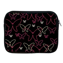 Pink Neon Butterflies Apple Ipad 2/3/4 Zipper Cases by Valentinaart