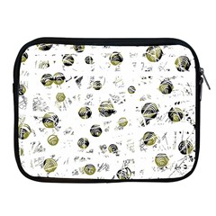 White And Yellow Soul Apple Ipad 2/3/4 Zipper Cases by Valentinaart