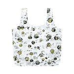 White and yellow soul Full Print Recycle Bags (M)  Back