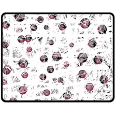 White And Red Soul Double Sided Fleece Blanket (medium) 