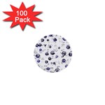 White and deep blue soul 1  Mini Buttons (100 pack)  Front