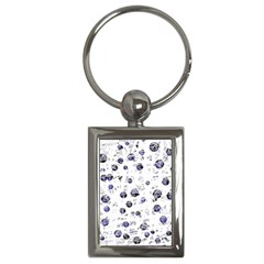 White And Deep Blue Soul Key Chains (rectangle)  by Valentinaart