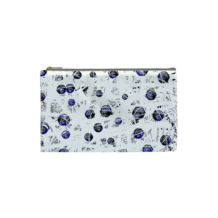 White and deep blue soul Cosmetic Bag (Small) 