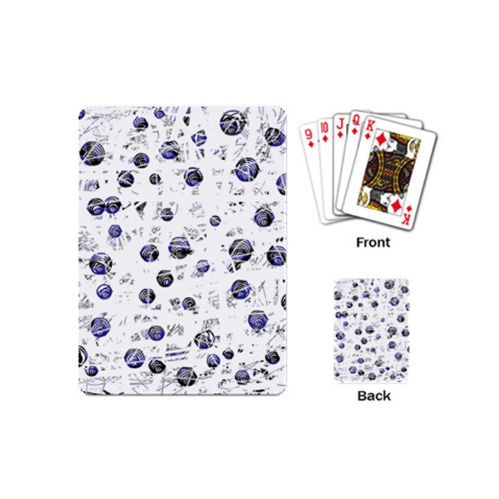 White and deep blue soul Playing Cards (Mini) 