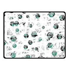 White And Green Soul Fleece Blanket (small) by Valentinaart