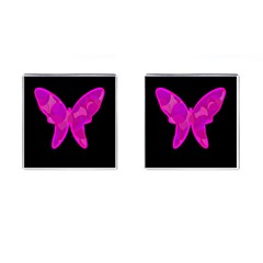 Purple Butterfly Cufflinks (square) by Valentinaart