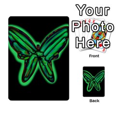 Green Neon Butterfly Multi-purpose Cards (rectangle)  by Valentinaart