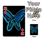 Blue butterfly Playing Cards 54 Designs  Front - Diamond10