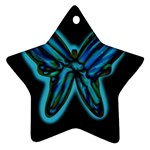 Blue butterfly Star Ornament (Two Sides)  Front