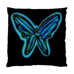 Blue Butterfly Standard Cushion Case (two Sides) by Valentinaart