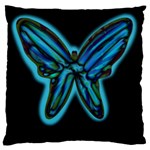 Blue butterfly Large Cushion Case (One Side) Front