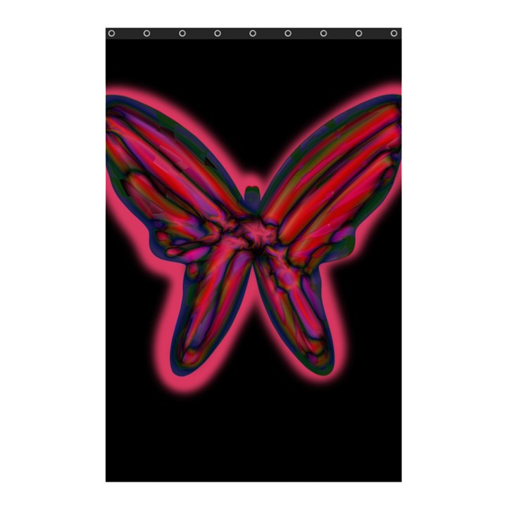 Red butterfly Shower Curtain 48  x 72  (Small) 