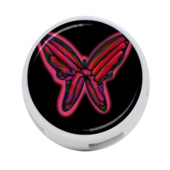 Red Butterfly 4-port Usb Hub (two Sides)  by Valentinaart