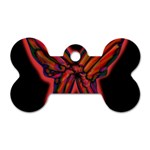 Red butterfly Dog Tag Bone (Two Sides) Back