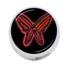 Red Butterfly 4-port Usb Hub (two Sides)  by Valentinaart