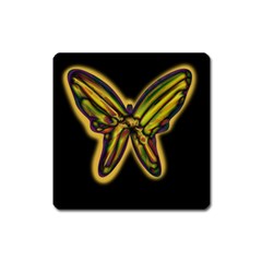 Night Butterfly Square Magnet by Valentinaart