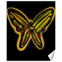 Night Butterfly Canvas 11  X 14   by Valentinaart