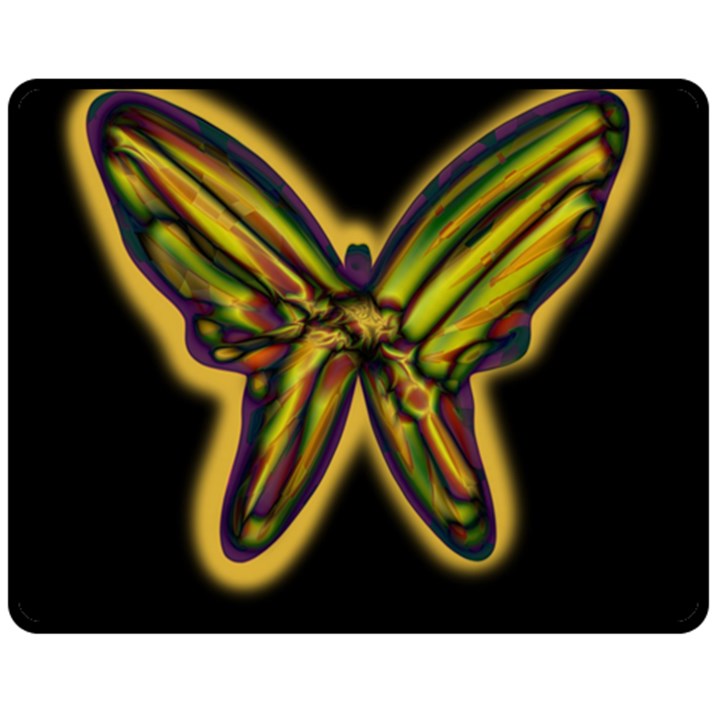 Night butterfly Double Sided Fleece Blanket (Medium) 