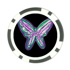 Neon Butterfly Poker Chip Card Guards (10 Pack)  by Valentinaart