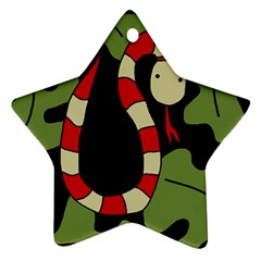 Red Cartoon Snake Ornament (star) 