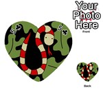 Red cartoon snake Playing Cards 54 (Heart)  Front - Club5