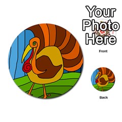 Thanksgiving Turkey  Multi-purpose Cards (round) 