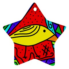 Yellow Bird Ornament (star)  by Valentinaart