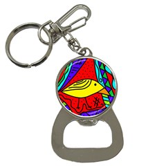 Yellow Bird Bottle Opener Key Chains by Valentinaart