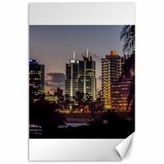 Montevideo Cityscape Scene At Twilight Canvas 24  X 36  by dflcprints